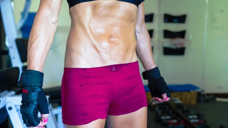 Female fitness abs HIIT